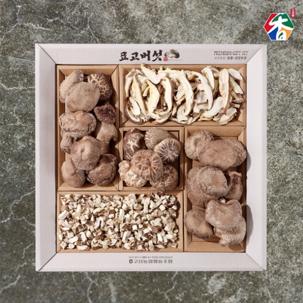[고산농협] 원목 표고버섯 혼합세트 2호(흑화고50g+동향고70gx2ea,+표고칩60g+표고채50g)