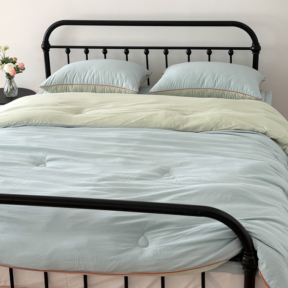 [Guy Laroche] 기라로쉬 마이크로 자가드 파스텔 S 이불 (레몬 화이트)