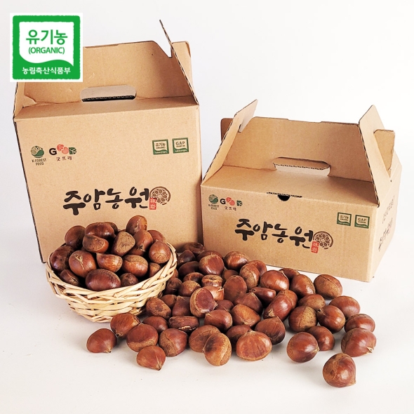 부여농부의 유기농 대보밤 선물세트 (대) (개당 3g 내외) 2kg / 4kg 햇밤 유기농밤 산밤 약밤 부여알밤 부여밤