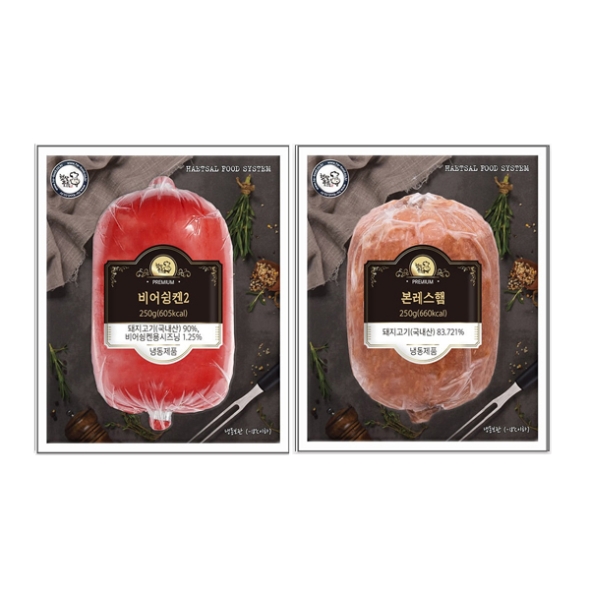 [햇살푸드] 비어슁켄 250gx2팩+ 본레스햄 250gx2팩