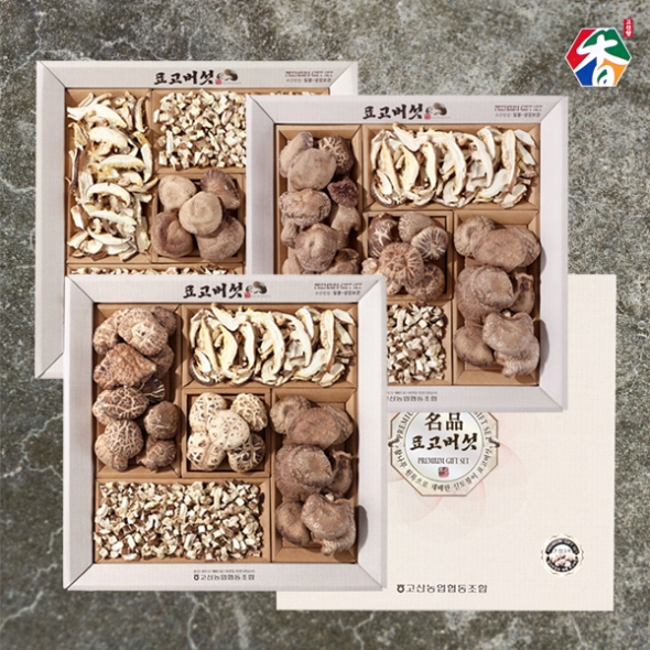 [명절특선] [고산농협] 원목 표고버섯 백화고/흑화고/동향고 혼합세트(3품목)