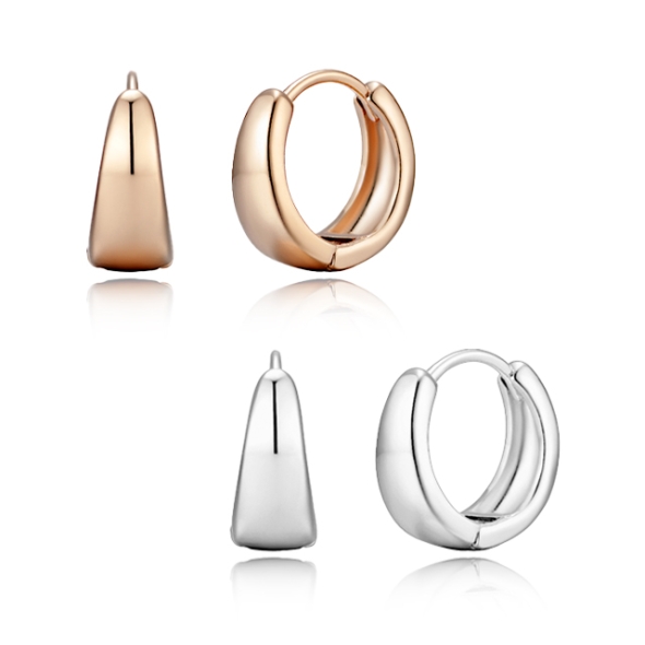 [만원의행복] 엘르주얼리 14K Goldplated 데일리 원터치 링 귀걸이 ELGPEE487 