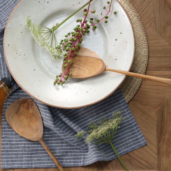 [만원의행복] 홈스토리 프리미엄 원목티크 삼각 샐러드 스푼