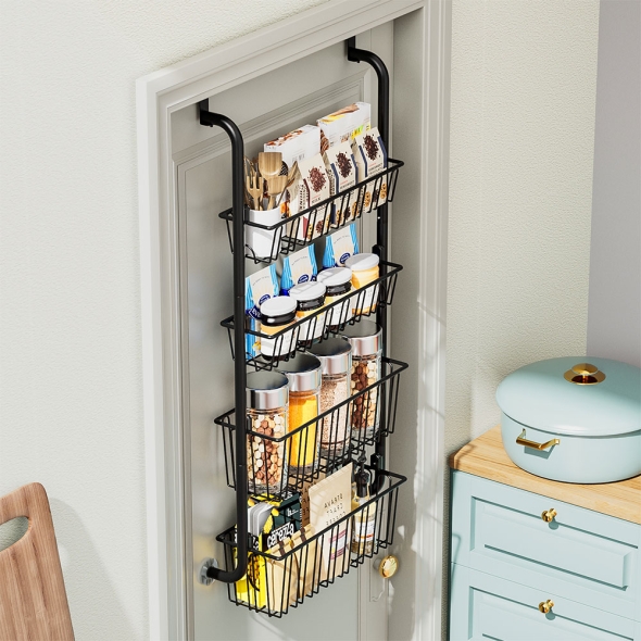 [신한카드 할인] 지알비 6단 선반 문걸이 행거 도어후크 다용도 공간활용 수납장