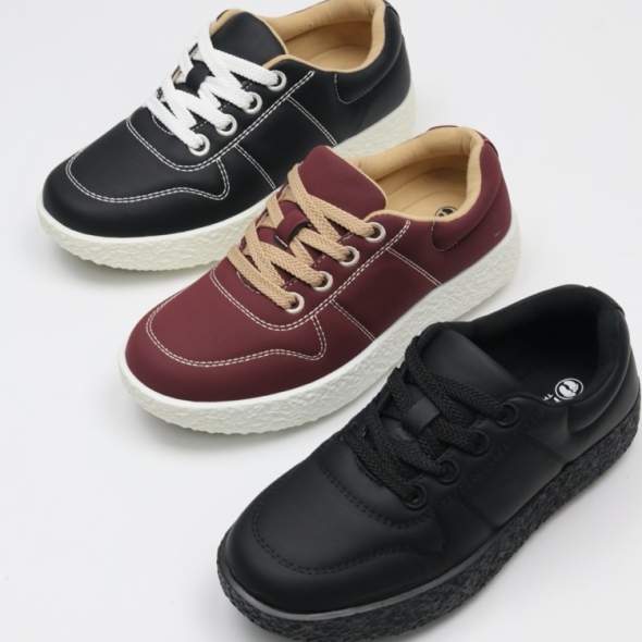 [개성시대] 여성 4cm 올블랙 베이직 스니커즈 270g 데일리