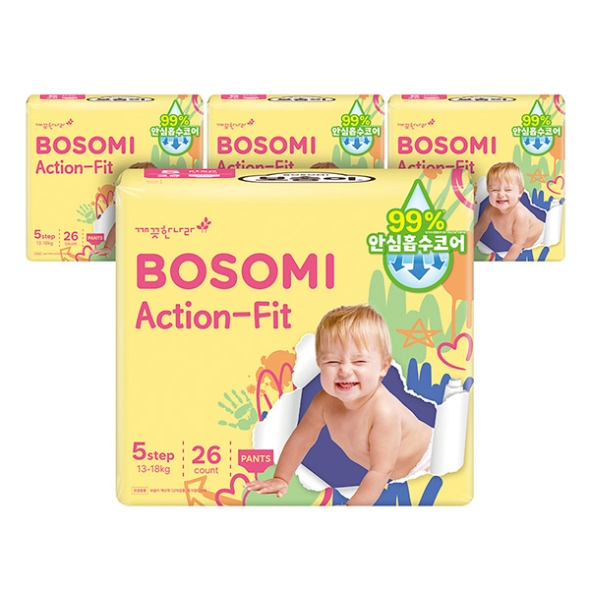 [보름데이]보솜이 액션핏 팬티 특대 26매 x 4팩
