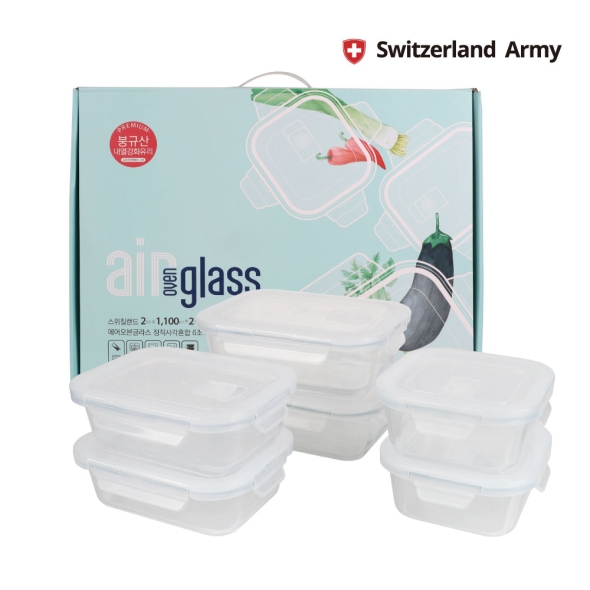 [스위칠랜드아미] 에어오븐글라스  혼합 6조 (직대2+직중2조+정중2조)