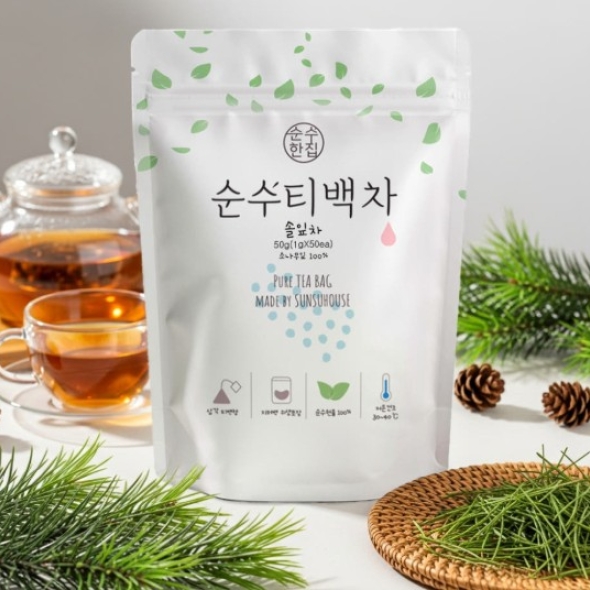 [순수티백]순수한집 솔잎차 티백 1팩 50개입/2팩 100개입
