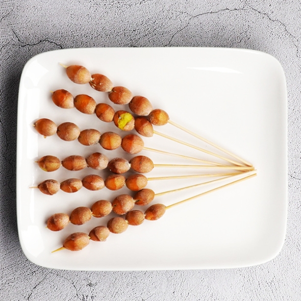 [단짠예찬] 국내산 껍질 깐 은행꼬치 1팩/2팩/3팩(책당320g/40꼬치)