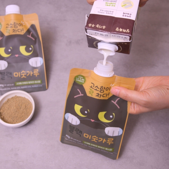  [문경현대방앗간]100% 국산 약콩 흑임자 블랙 미숫가루 스파우트파우치 40gx10팩