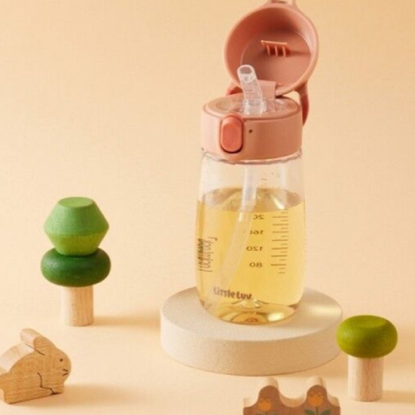 [락앤락] 리틀럽 스위치캡 트라이탄 빨대컵 410ML(핑크/그린)