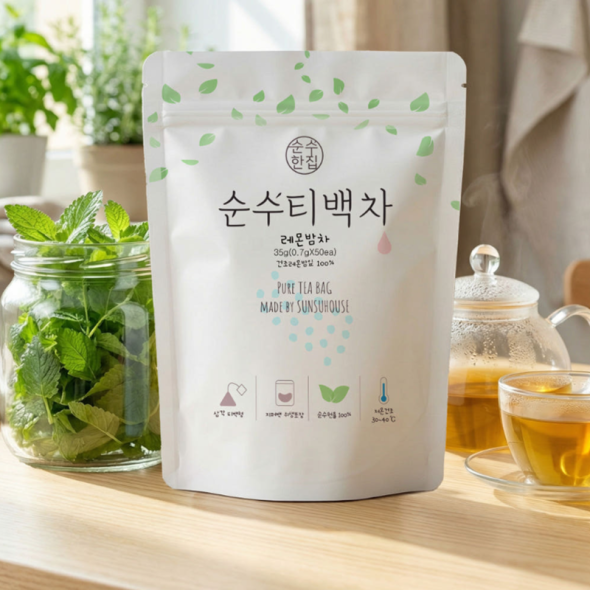 [순수티백]순수한집 레몬밤차 티백 1팩 50개입
