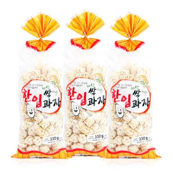 [전통과자] 퍼핑쌀 한입 쌀과자 330gx2봉/3봉/5봉
