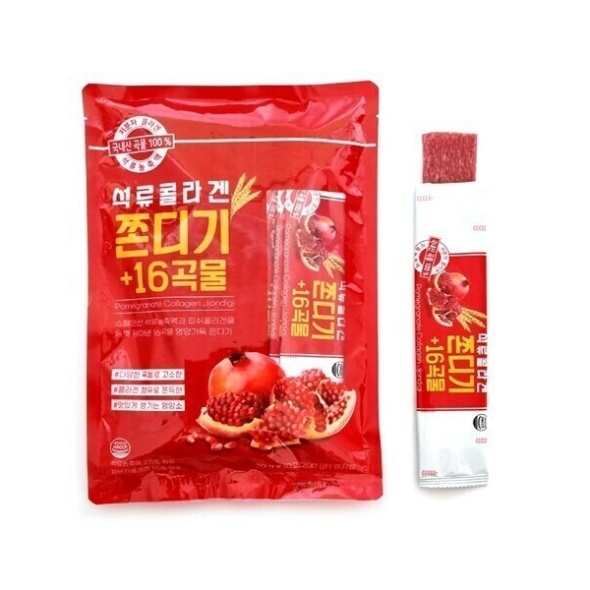 저칼로리 간식 석류 콜라겐 쫀드기 3봉 / 5봉 / 10봉(봉당 20g x 10EA)