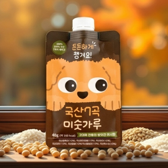  [문경현대방앗간]100% 국산 7곡 미숫가루 스파우트 파우치  40gx10팩