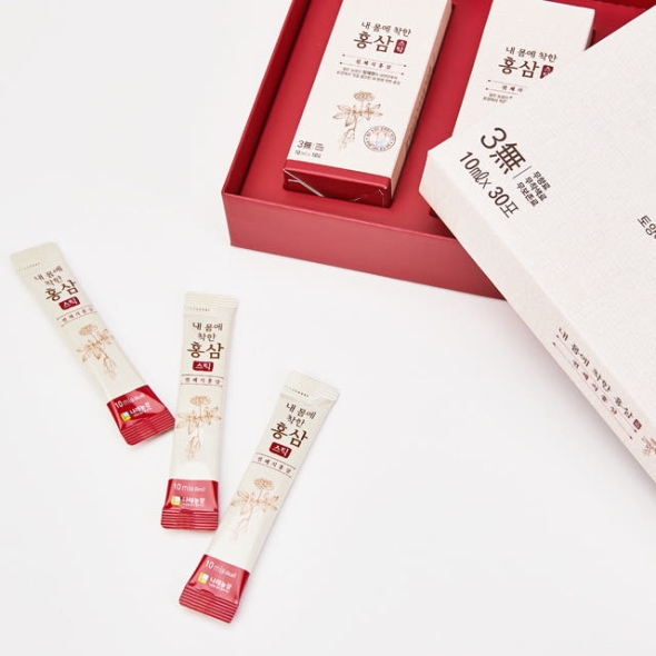 나래식품농장 내몸에 착한 홍삼 농축 홍삼액 스틱 30포 x 1박스