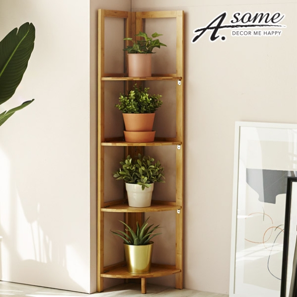 어썸 원목 코너 수납선반