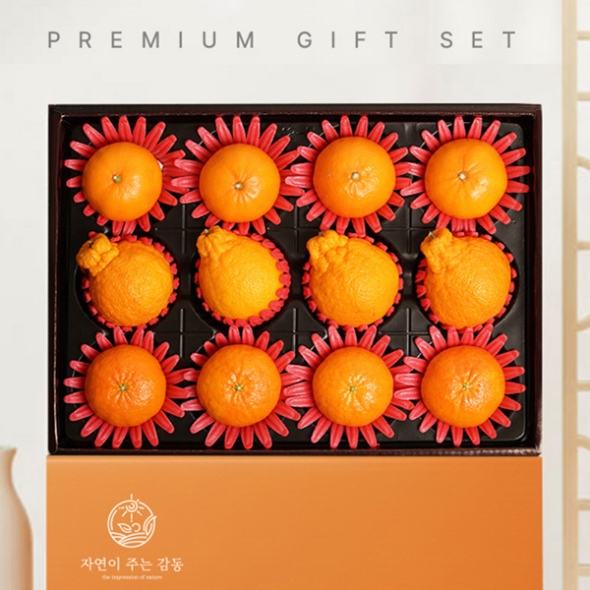 [자연의감동] 실속 혼합과일세트 8호(한라봉4개+천혜향4개+레드향4개)/3.6kg 