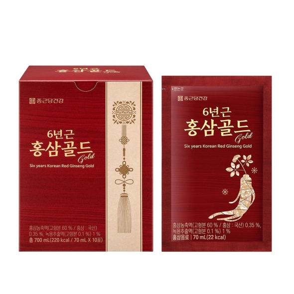 종근당건강 6년근 홍삼골드70ml x 30포 x 2개 세트