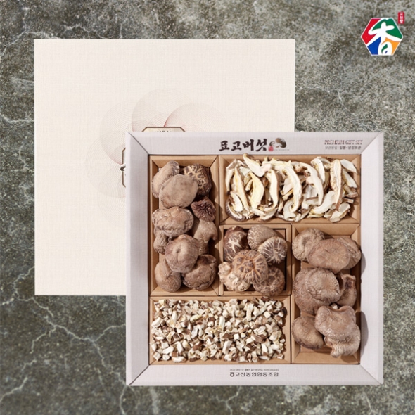 [고산농협] 원목 표고버섯 혼합세트 2호(흑화고50g+동향고70gx2ea,+표고칩60g+표고채50g)