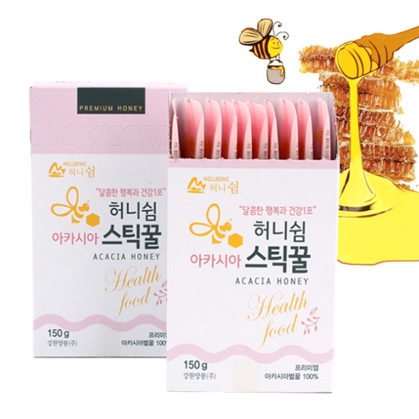 [강원양봉] 프리미엄 아카시아 스틱꿀 2박스/3박스/5박스 (박스당15gx10개입)