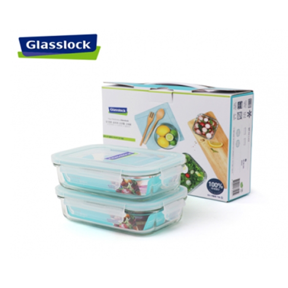 [글라스락]클래식 직사각 400ml 2조