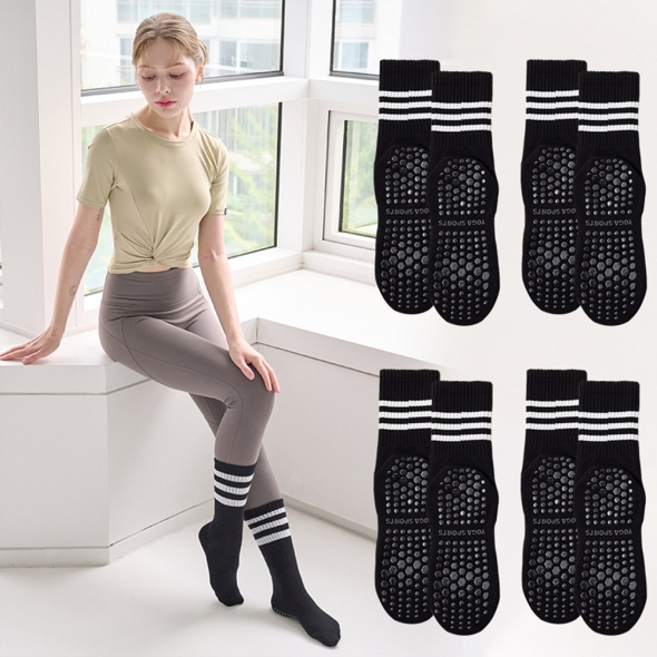 [신한카드 할인] 지알비 여성용 니삭스 무지/삼선 양말 4켤레