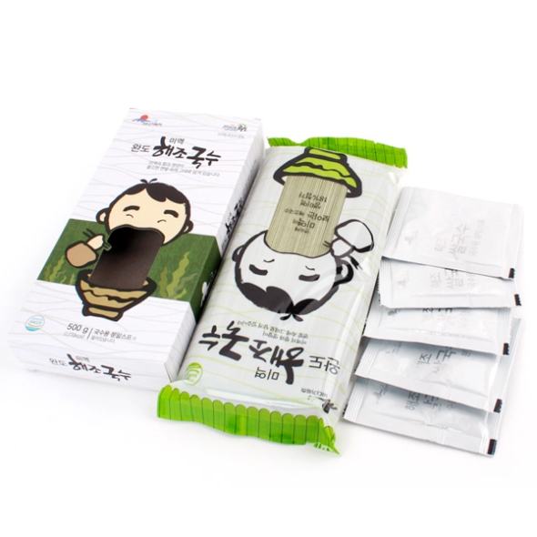 [완도바다] 해조 미역국수 2팩/4팩 (팩당500g+스프5봉)