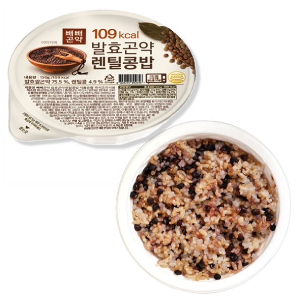 [빼빼곤약] 발효곤약 렌틸콩밥 150gx10팩