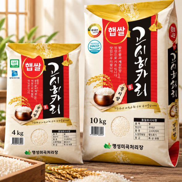 2026년 햅쌀 특등급 고시히카리(10kg/10kg+10kg/4kg/4kg+4kg)