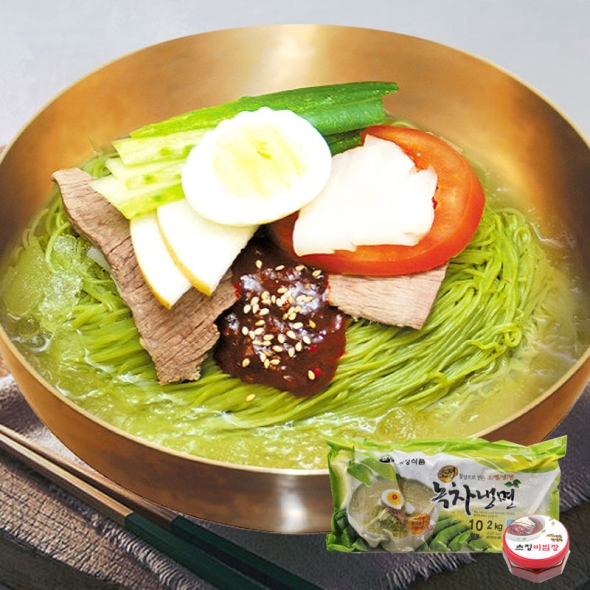 [명家면옥] 비빔 녹차냉면/10인분(녹차면2kg+비빔장300gx2통)