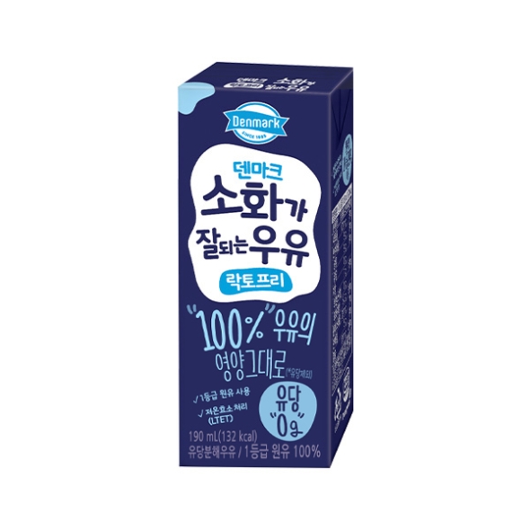 [동원] 덴마크 소화가 잘되는 우유 190mL(멸균)x24개