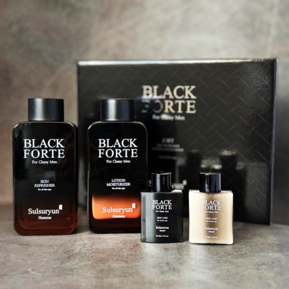 [설수련] 블랙 포르테 옴므 남성 2종+휴대용 2종세트