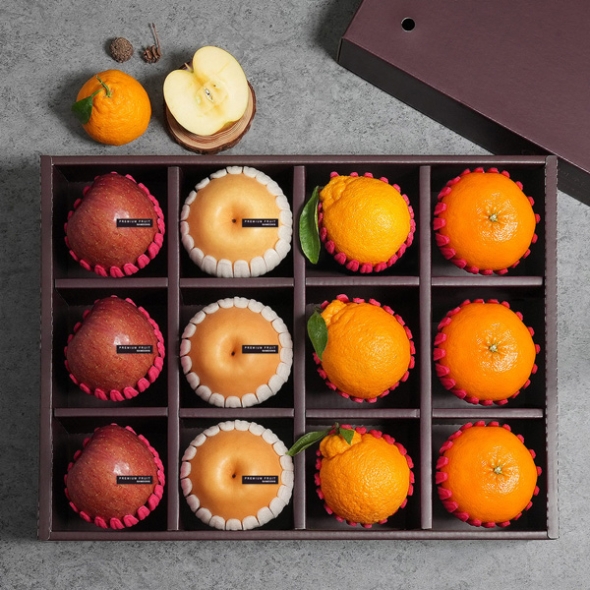 [프리미엄] 혼합 선물세트 특12호(사과3개+배3개+한라봉3개+레드향3개) 6kg 