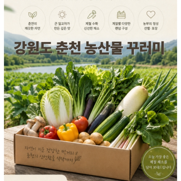 [춘천농가] 학교급식·하나로마트 납품 농가 제철꾸러미