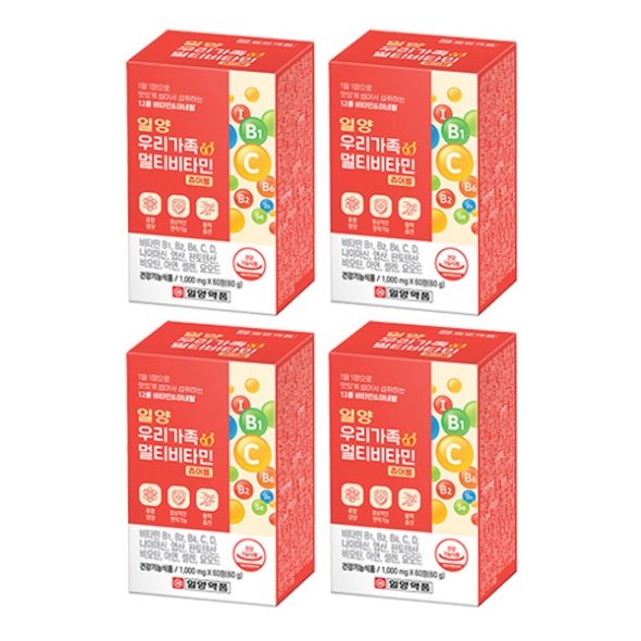 [일양약품] 우리가족 멀티비타민 츄어블정 1000mg x 60정