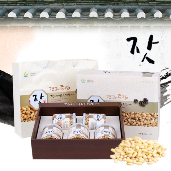 [견과드림] 강원도 백잣세트3호(140gx5캔)