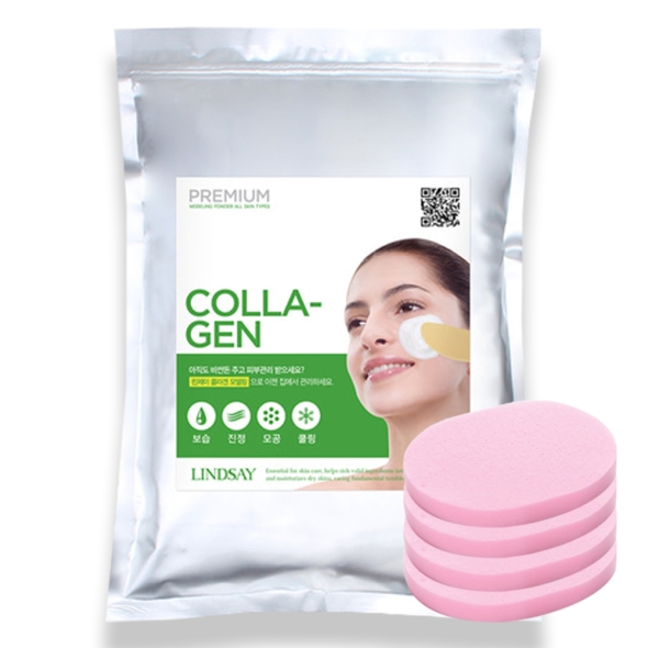 [특별할인] 린제이 프리미엄 모델링팩 1kg+클렌징해면x4개 홈에스테틱 세트