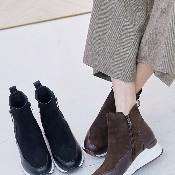 [개성시대] 여성 4.5cm 스웨이드 하이탑 250g 데일리