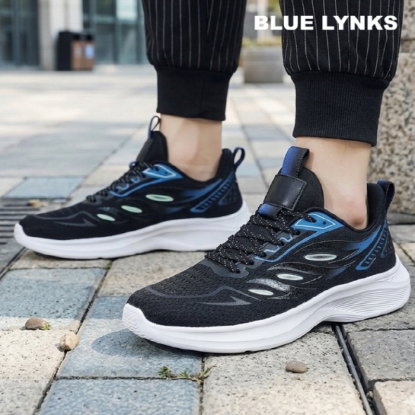 [블루링스] 남성 경량 메쉬 통기성 러닝 운동화 (블랙) ABC-00511