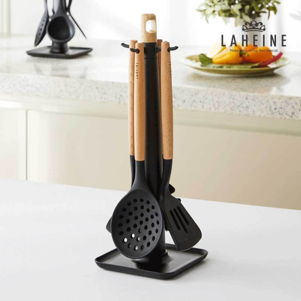 [특별할인][라헨느] 더 퀸 포토프 실리콘 우드 프리미엄 키친툴 5종 세트