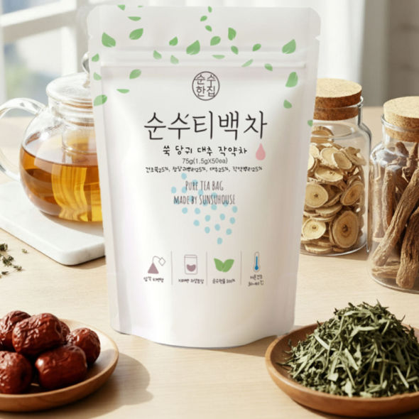 [순수티백]순수한집 쑥 당귀 대추 작약차 티백 1팩 50개입