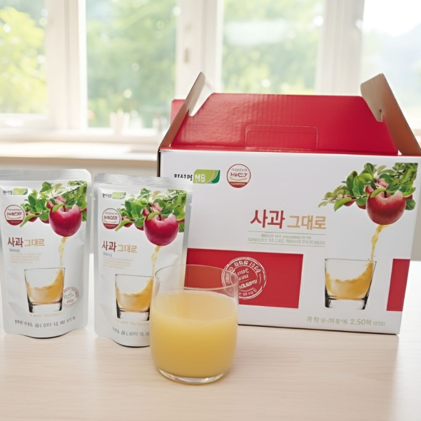 100% 착즙 사과그대로 사과즙 110ml 50포 NFC주스 저온착즙