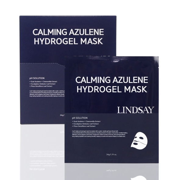 [신한카드 할인] 린제이1일1팩 수분 카밍 아줄렌 100% 하이드로겔 마스크팩 (4EA 세트)