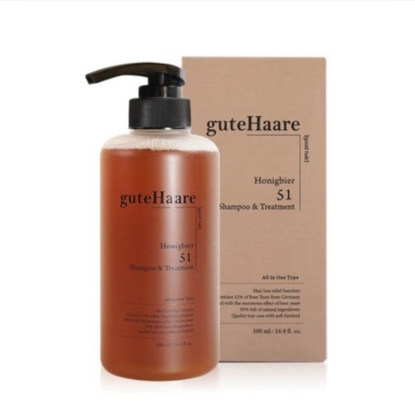 [탈모샴푸] 구트하르 허니비어 51 맥주효모 샴푸 앤 트리트먼트 500ml 