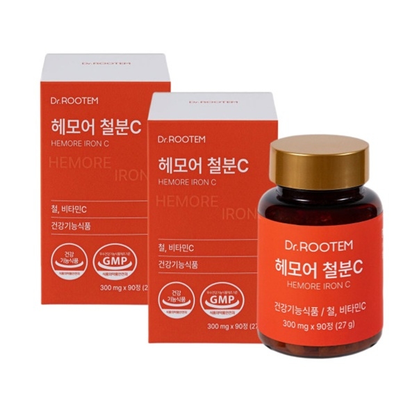 닥터루템 고함량 비헴철 철분 헤모어 90정, 2박스