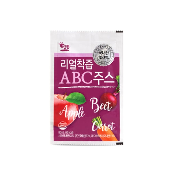 [리얼착즙] 물한방울 넣지않은_ABC 주스 80ml (30포-120포)