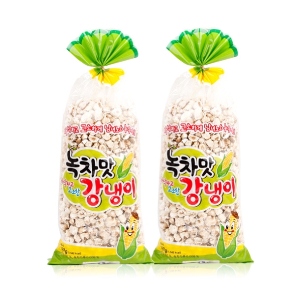 [전통과자] 녹차맛 옥수수강냉이 380gx2봉/3봉/5봉