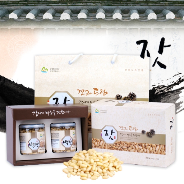 [견과드림] 강원도 백잣세트1호(140gx2캔)