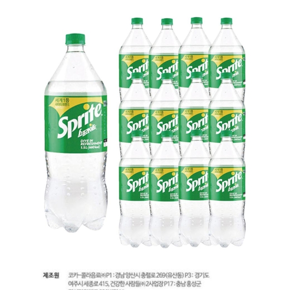 스프라이트 사이다 업소용 1.5L x 12개